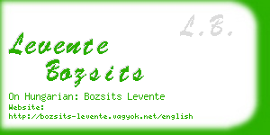 levente bozsits business card